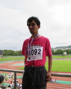田中選手、１５００米完走